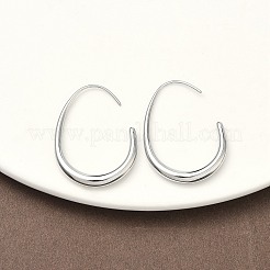 304ステンレススチールティアドロップダングルイヤリング  プラチナ  29.5x3mm&nbsp;EJEW-Z158-01P