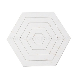 アクリル自己接着家具フィルム  鏡壁ステッカーの装飾用  六角  銀  30~150x25~130x0.6mm  20個/セット&nbsp;DIY-WH0224-78