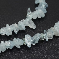 チップの天然アクアマリンビーズ連売り  3~8x3~12x3~5mm  穴：1mm  約16インチ&nbsp;G-N0164-24