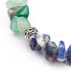 Chakra Chips Natural Gemstone Beaded Anklets&nbsp;AJEW-AN00388