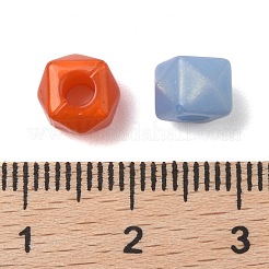 プラスチックアクリルビーズ  多面カット  正方形  7.5x7.5x5.5mm  穴：2.5mm  約2500個/500g&nbsp;OACR-I014-05C