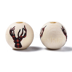 Unfinished Natural Wood European Beads&nbsp;WOOD-S057-033