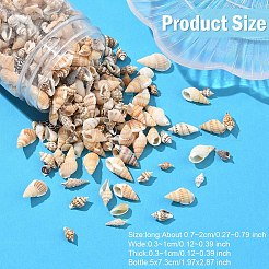 90g 2種類の天然スパイラルシェルビーズ  穴がないビーズ  貝殻色  7~20x3~10x3~10mm  45g /スタイル&nbsp;SSHEL-YW0001-09