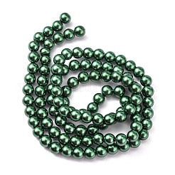Baking Paint Pearlized Glass Pearl Round Bead Strands&nbsp;HY-Q330-8mm-M