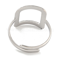 304 Stainless Steel Adjustable Ring for Women&nbsp;RJEW-U014-02P