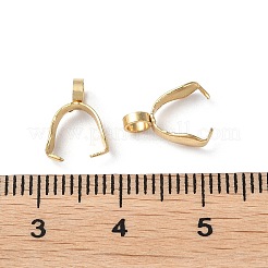 201 Stainless Steel Pendant Pinch Bails&nbsp;X-STAS-E437-27G