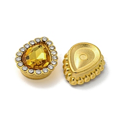 アクリルラインストーンカボション  abs樹脂  ティアドロップ  ゴールド  19x15x6mm&nbsp;FIND-C054-02G-07