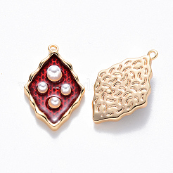 Brass Enamel Pendants&nbsp;KK-T049-055G-02-NF