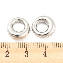 変色しない304ステンレススチールチャーム  リングチャーム  ステンレス鋼色  13x12x4mm  穴：6mm&nbsp;STAS-I202-28P-A