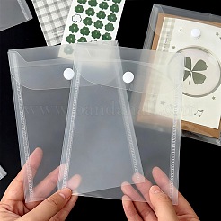 透明なプラスチック封筒フォルダー  ドキュメントファイルフォルダ  学校のホームオフィスの仕事のため  長方形  透明  151x100x1mm  内径：150x98mm  10pc&nbsp;AJEW-DJ0004-59C
