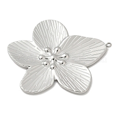 304ステンレススチール製ビッグペンダント  花  ステンレス鋼色  52x48.5x2mm  穴：1.6mm&nbsp;STAS-D127-19B-P