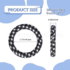 5Pcs Ring Food Grade Eco-Friendly Silicone Beads&nbsp;JX893D
