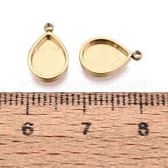 304 Stainless Steel Pendant Cabochon Component&nbsp;STAS-Q113-23C-G