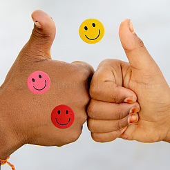 Round Dot Paper Self-adhesive Smiling Face Reward Stickers&nbsp;PW-WG51572-01