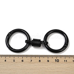 合金スプリングゲート留め具  スプリング金具付き  ブラック  76.5mm&nbsp;PALLOY-Q009-01L
