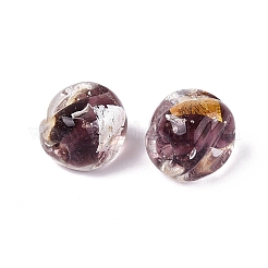 Handmade Gold & Silver Foil Glass Beads&nbsp;FOIL-Q003-01H