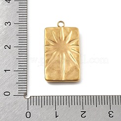 304ステンレススチールラインストーンペンダント  18KGP本金メッキ  太陽  25x13.5x2.5mm  穴：1.8mm&nbsp;STAS-D300-01G-04
