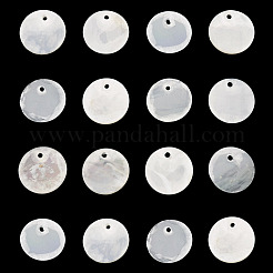 天然カピスシェルディスクチャーム120個  透明  15x0.5~1mm  穴：1.2~1.5mm&nbsp;BSHE-TA0001-27