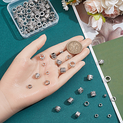 120Pcs 12 Styles Tibetan Style Zinc Alloy Beads&nbsp;FIND-SP0005-87