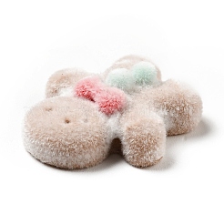 クリスマス オペーク レジン カボション  フロッキージンジャーブレッドマン  砂茶色  23x19.5x6mm&nbsp;RESI-G042-A01