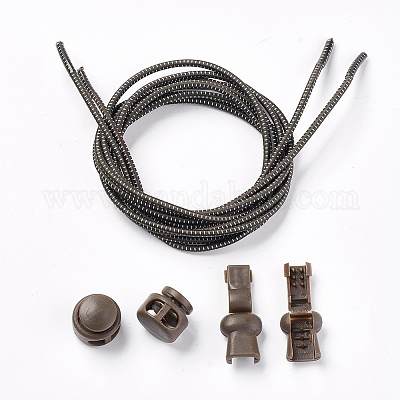 DIY弾性ロック靴ひも  コーヒー  3mm  1m /連&nbsp;LS-AJEW-WH0057-05D-1