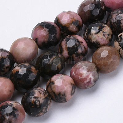 Natural Rhodonite Beads Strands&nbsp;G-S281-24-8mm-1