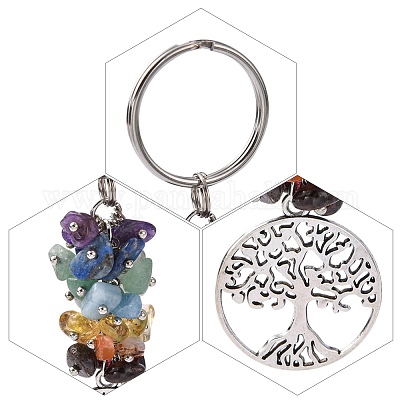 Natural Gemstone Keychain&nbsp;KEYC-JKC00163-02-1