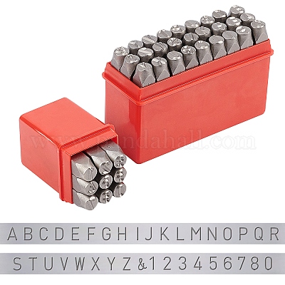 PandaHall なつかしい 文字 数字スタンピングセット 36個 1.5mm
