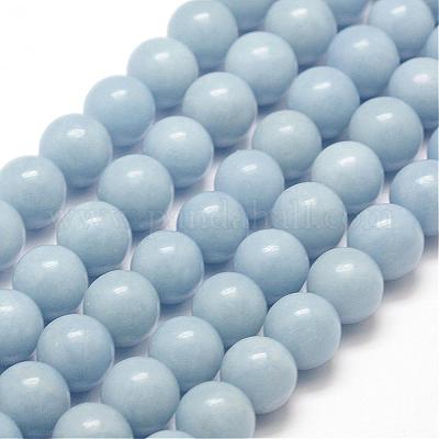 Natural Angelite Beads Strands&nbsp;G-F475-08-8mm-1