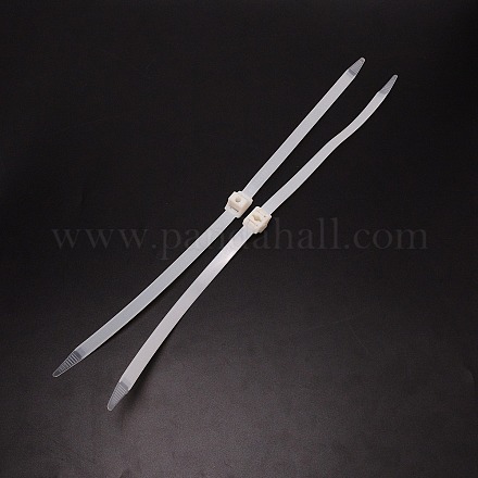プラスチックケーブルタイ  タイラップ  ジップタイ  ホワイト  497x18x1.3~17.3mm&nbsp;LS-FIND-WH0092-20-1