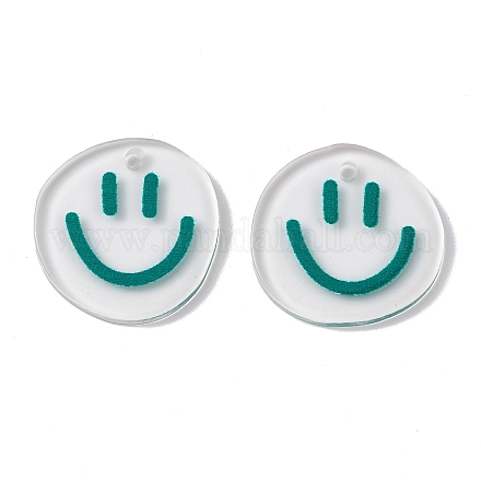Transparent Printed Acrylic Pendants TACR-P005-01B-1
