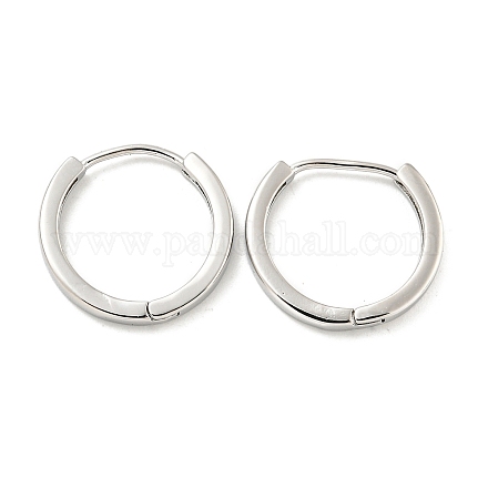 真鍮製フープピアス  ラウンド  プラチナ  16x2mm&nbsp;EJEW-L211-08C-P-1