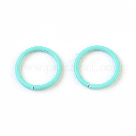 Spray Painted Iron Open Jump Rings IFIN-F149-B17-1