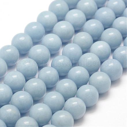 Natural Angelite Beads Strands&nbsp;G-F475-08-8mm-1