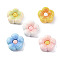 Opaque Resin Cabochons, Flowers, Mixed Color, 21x20x9mm