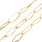 PVD Vacuum Plating 304 Stainless Steel Cross Chains, Long-Lasting Plated, Soldered, with Spool, Real 16K Gold Plated, 19.6x7.5x0.7mm, about 32.81 Feet(10m)/Roll