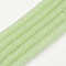 Glass Imitation Jade Beads Strands, Disc, Pale Green, 6x3mm, Hole: 1.2mm, about 115pcs/strand, 14.96''(38cm)