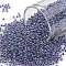 TOHO 11/0 Round Beads, Japanese Seed Beads, (774) Dark Purple Lined Crystal Rainbow, 2.2mm, Hole: 0.8mm, about 5555pcs/50g