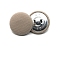 1-Hole Cloth Metal Buttons, Flat Round, Khaki, 20mm