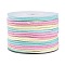 50M Segment Dyed Macrame Cotton Cord, Round Braided Rope, for Wall Hanging, Crafts, Gift Wrapping, Colorful, 3mm, about 54.68 Yards(50m)/Roll