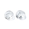 20Pcs Transparent Glass Beads, Flat Round, 10x5.5mm, Hole: 0.8mm