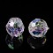 Eco-Friendly Transparent Acrylic Beads, Faceted, Round, AB Color, Clear AB, 6mm, Hole: 1mm, about 5000pcs/500g