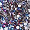 Glass Flat Back Rhinestone, Grade A, Back Plated, Faceted, Half Round, Colorful, 6.3~6.5mm, about 288pcs/bag