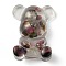 Resin Display Decorations, with Natural Multicolor Tourmaline Chips Inside, Bear, 53.5~53.8x41~41.5x17.5~21mm
