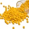 TOHO 6/0 Round Beads, Japanese Seed Beads, (42BF) Opaque Frost Sunshine, 4mm, Hole: 1.5mm, about 7570pcs/pound