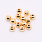 Brass Solid Beads, Rondelle, Real 14K Gold Plated, 6x5.5mm, Hole: 1.6mm