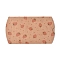 Paper Pillow Boxes, Gift Candy Packing Box, Strawberry Pattern, BurlyWood, Box: 12.5x7.6x1.9cm, Unfold: 14.5x7.9x0.1cm