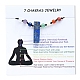 Natural Lapis Lazuli Chakra Theme Adjustable Charm Anklets&nbsp;PW-WG72D40-01-1