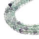 Natural Fluorite Beads Strands&nbsp;G-F509-38-3mm-6