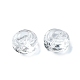 20個の透明なガラスビーズ  フラットラウンド  10x5.5mm  穴：0.8mm&nbsp;GLAA-Q103-01D-1